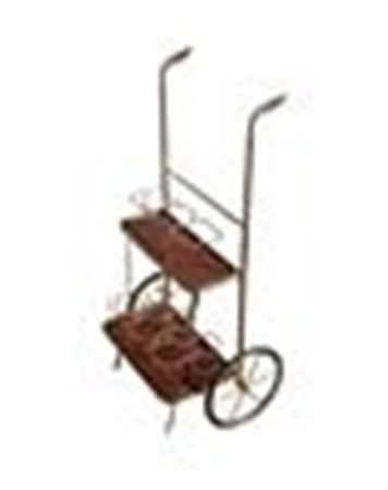 Carrello da bar italiano in stile Mid-Century Modern con manici a forma di mazza da golf